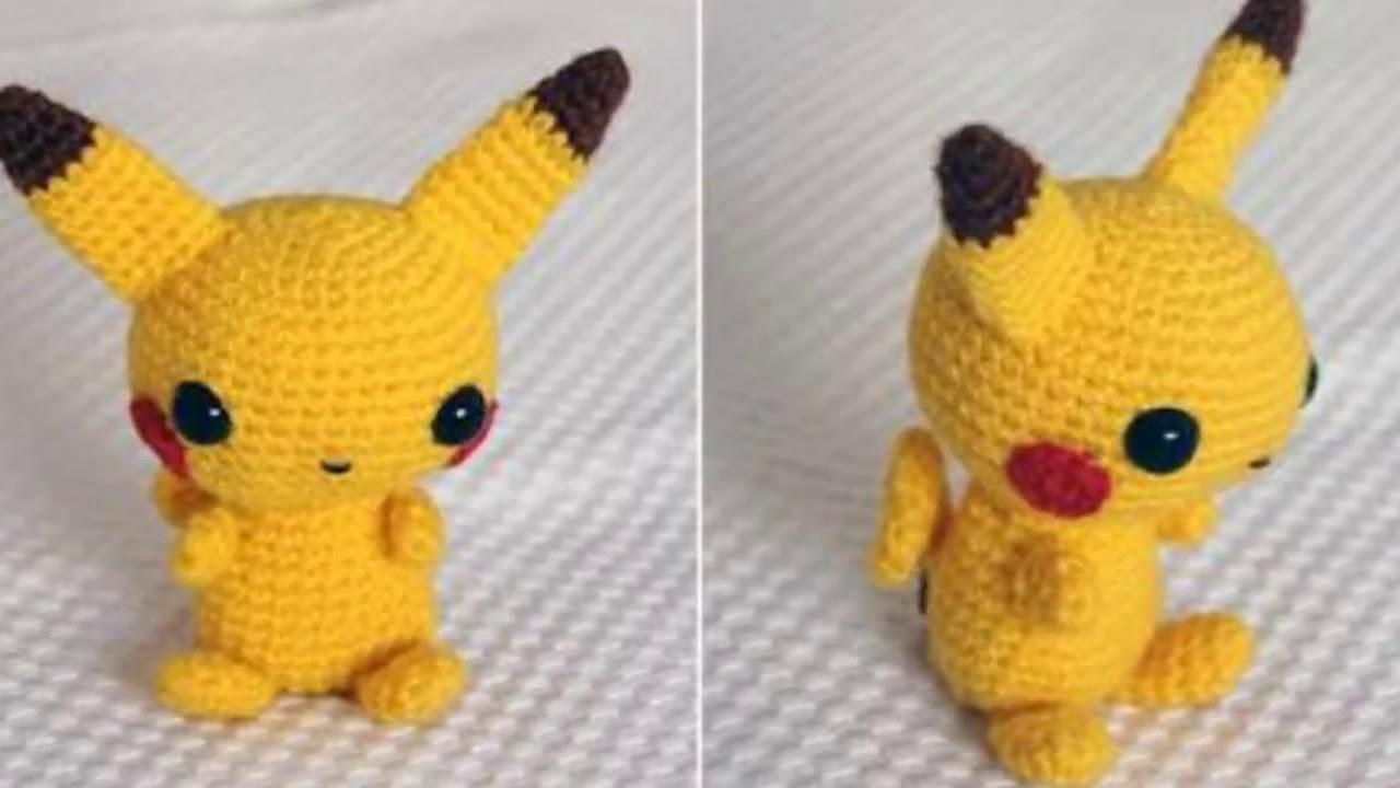 Pikachu Pokemon amigurumi tejido a crochet