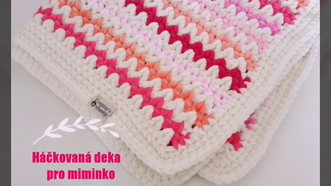 Háčkovaná deka KROK za KROKEM. crochet blanket V stitch