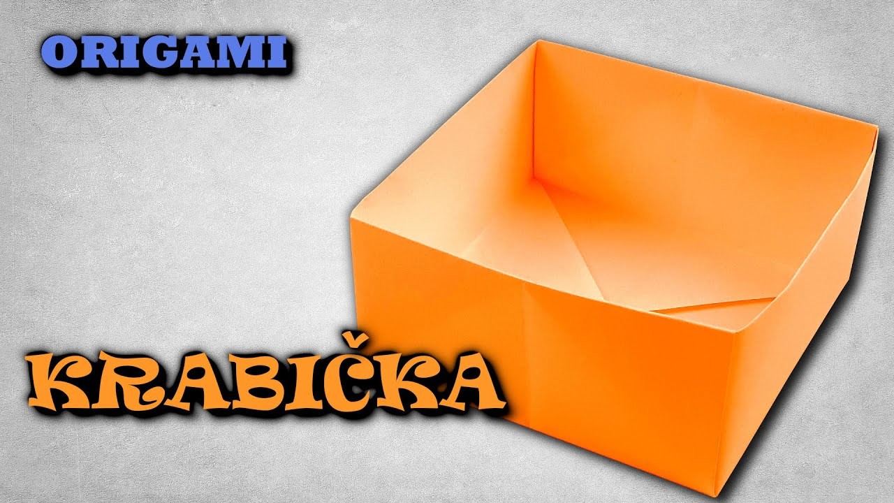 Origami krabička z papíru - jak složit krabičku z papíru A4