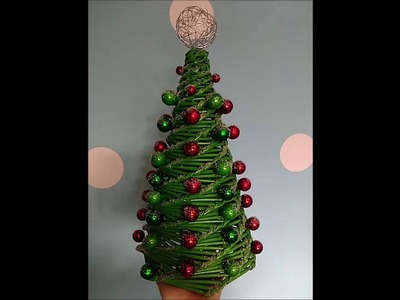 Pletení z papíru - Adventní a Vánoční téma (Christmas tree, knitting from paper)