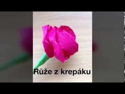 Růže z krepového papíru