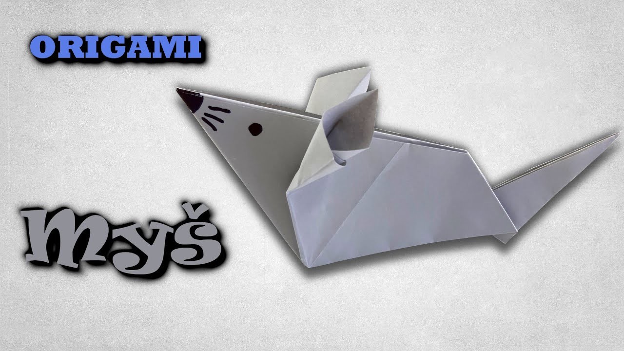 Origami Myš - jak složit myš z papíru