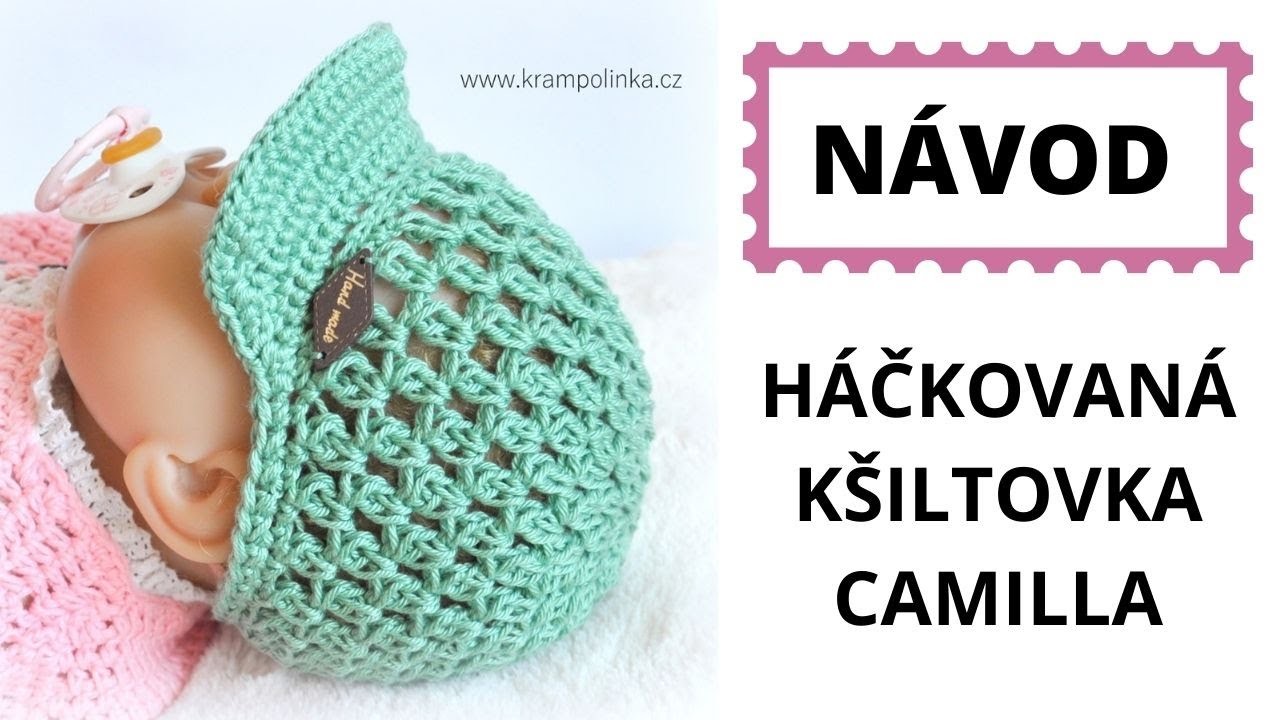 Háčkovaná kšiltovka Crochet Baby Cap