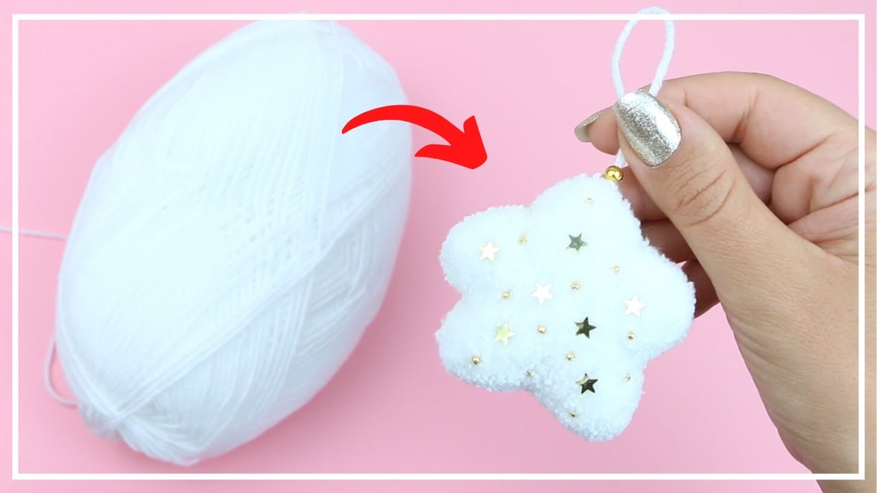Как сделать Звездочку Помпон ???? How to Make Pom-Pom Star ✨Christmas ornaments of Yarn  DIY NataliDoma