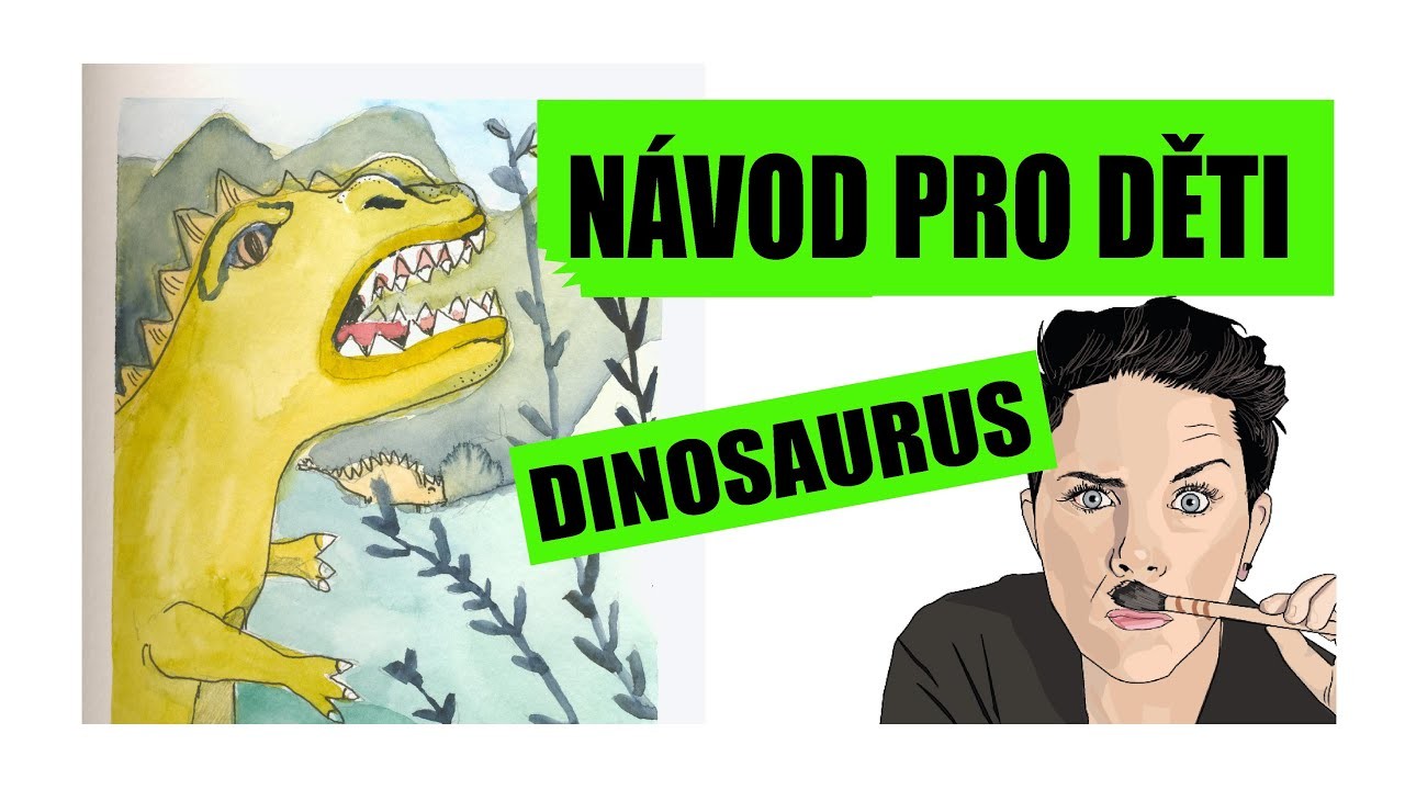 Jak namalovat dinosaura akvarelem