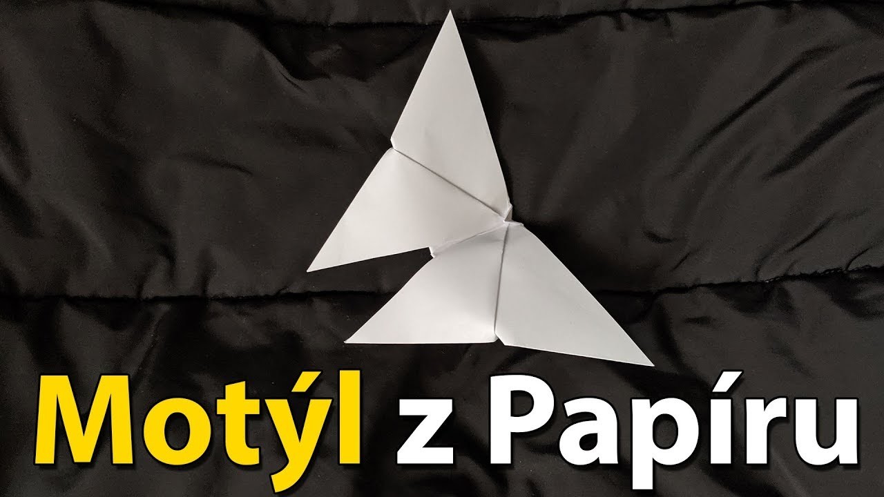 Jak Vyrobit Motýla z Papíru - Origami Česky
