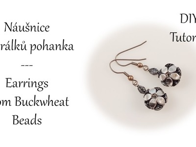 Návod: Náušnice z korálků pohanka. DIY Tutorial: Earrings From Buckwheat Beads