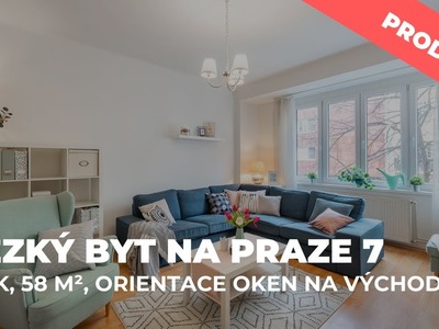 ❗️PRODÁNO❗️Krásný cihlový byt 2+KK, 58 m² na Praze 7, ulice na Maninách