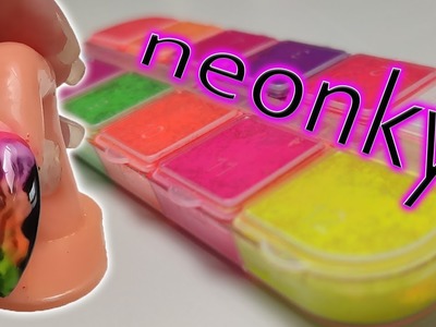 Neonové pigmenty na nehty. "tutorial" na kouřové neonové nehty