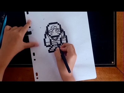Comment dessiner fortnite skin veinarde (aura) - pixel art tuto facile