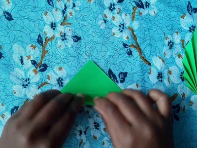 Papírové vyrábění. Návod jak složit listí.  Origami
