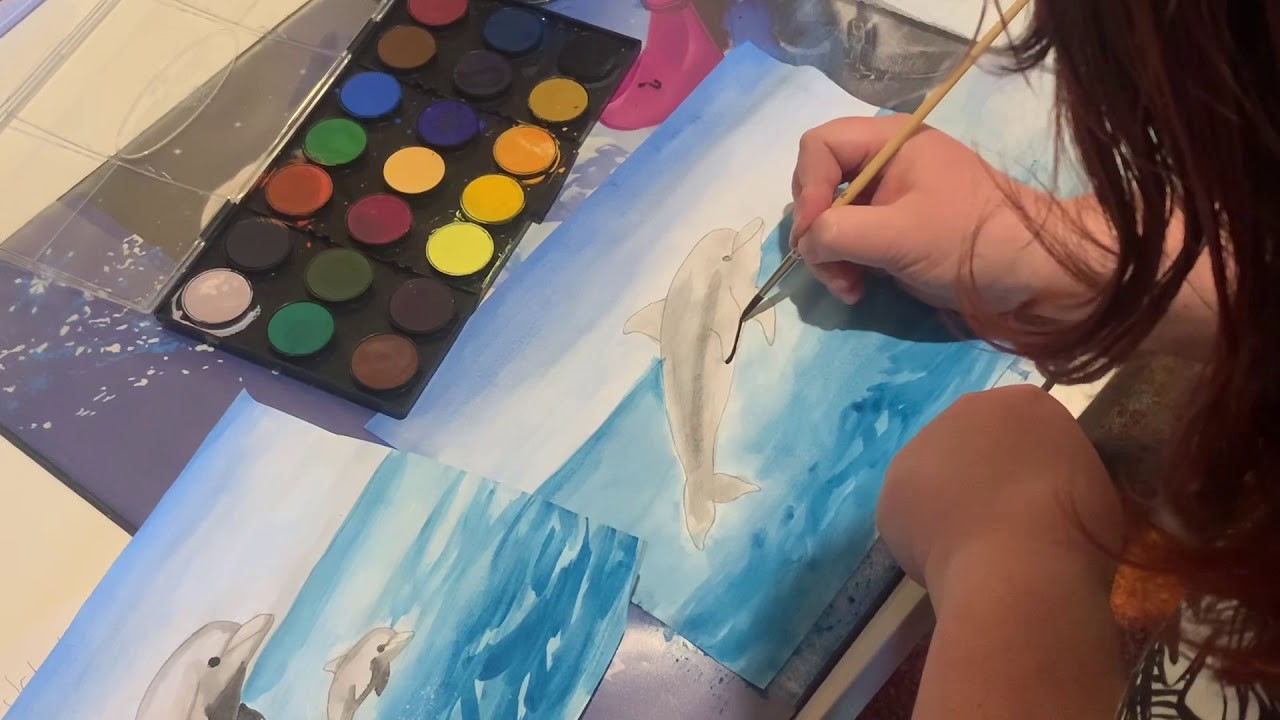 Malování s Eliškou 4 - Delfín