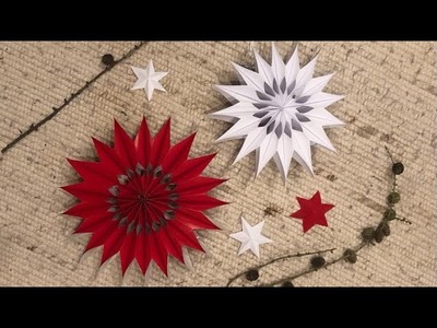Rychlá a snadná vánoční hvězda z pytlíků nebo z papíru, jednoduchá vánoční dekorace, DIY ozdoba