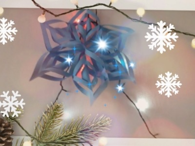 Vánoční 3D hvězda????papírová hvězda jak složit vánoční hvězdu z papíru 3D Paper Snowflakes.paper star