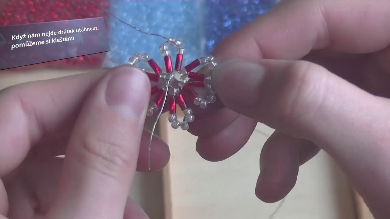 Vyrábění vánoční hvězdičky z korálků, video k soutěži "CoVyaIT" ?