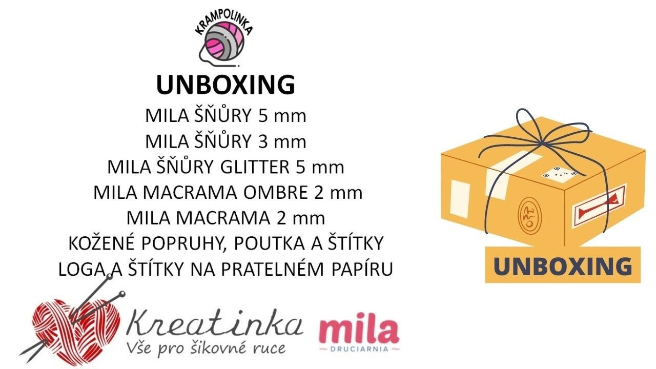 Unboxing šnůry Mila od Kreatinka.cz