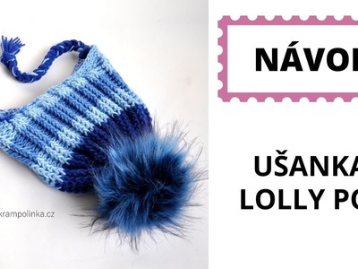 Ušanka Lolly Pop pro děti Crochet Flap Hat for Kids
