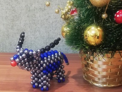 DIY Bead Buffalo???? symbol of 2021 year. Part #1.  DIY Бычок из бусин ????. Символ 2021 года. Часть #1.