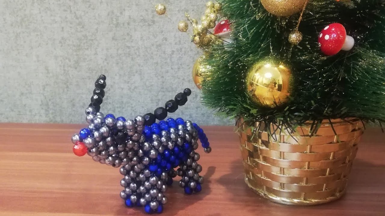 DIY Bead Buffalo???? symbol of 2021 year. Part #1.  DIY Бычок из бусин ????. Символ 2021 года. Часть #1.