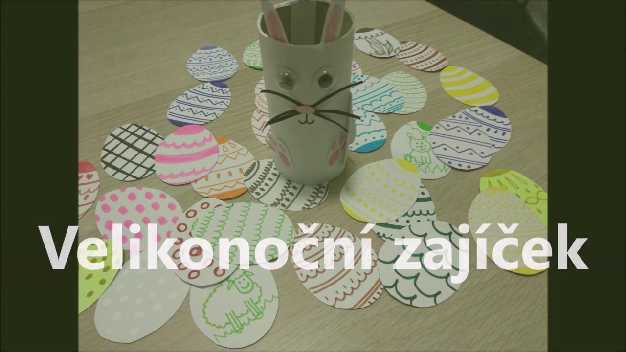 Velikonoční králíček z ruličky - tvoření