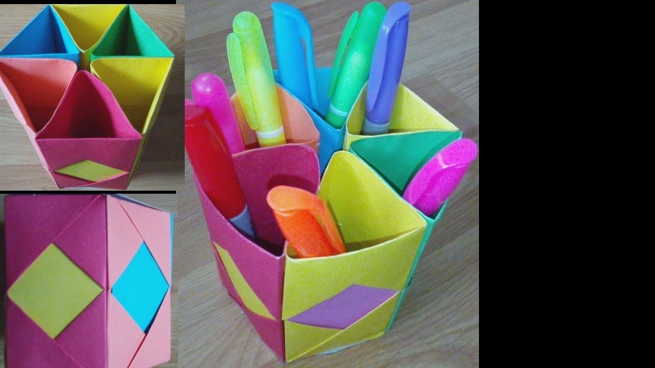 DIY Paper Crafts How to Make Pen Stand