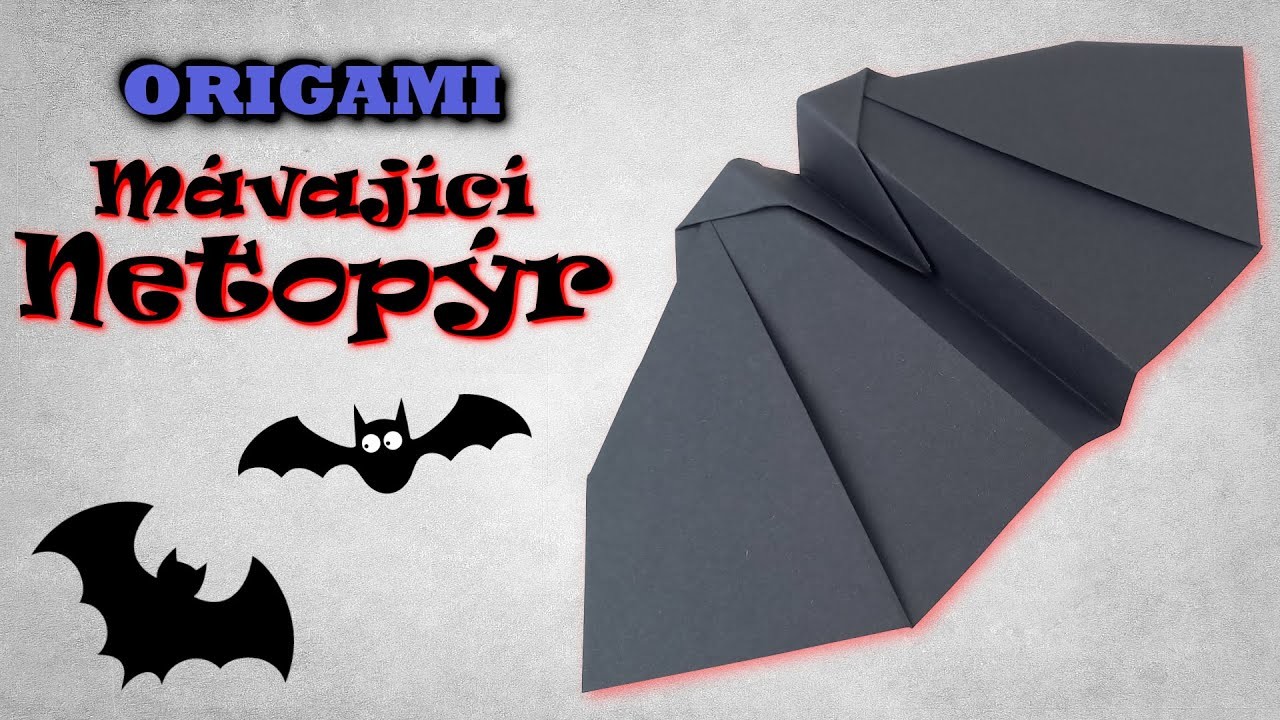 Origami netopýr - Papírový netopýr který MÁVÁ KŘÍDLY a LÉTÁ