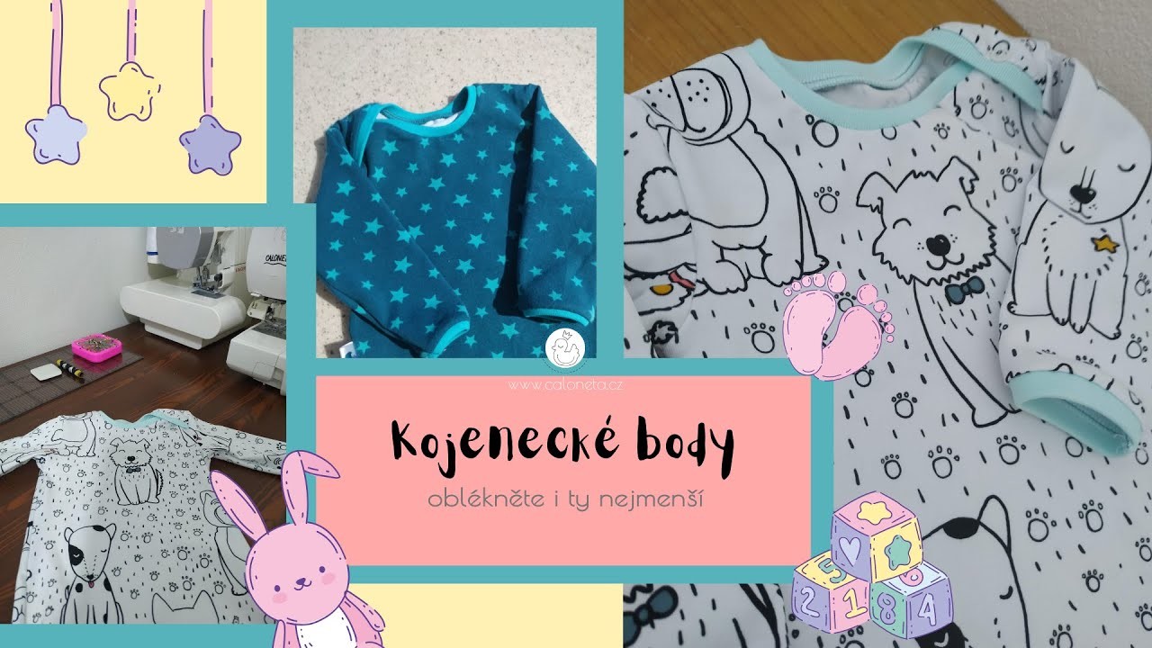 Jak ušít kojenecké body | How to sew baby bodysuit.