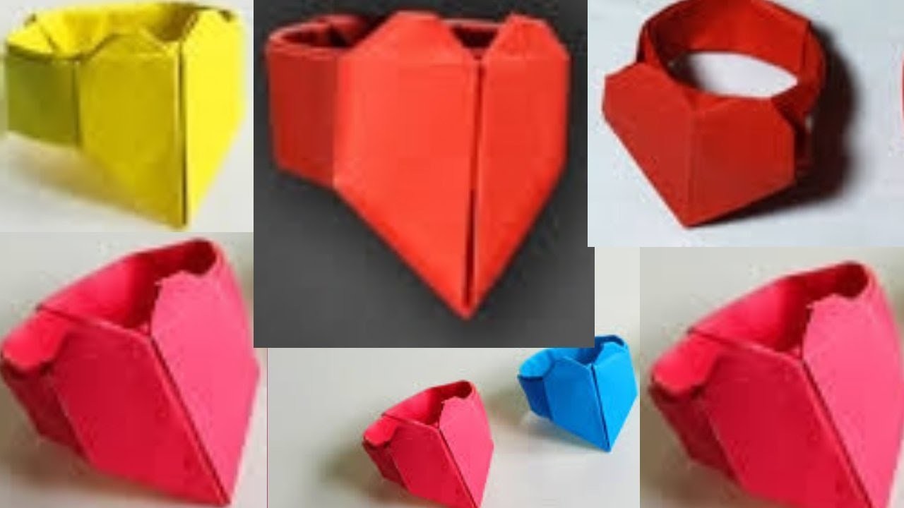 Jak Vyrobit ????Prsten se Srdcem z Papíru.????Papírové srdce prsten Origami .Paper Heart Ring????