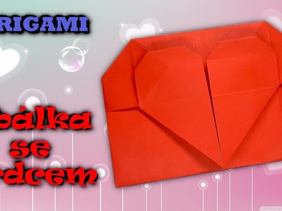 Origami obálka se srdcem k Valentýnu - DIY Valentýnské přání