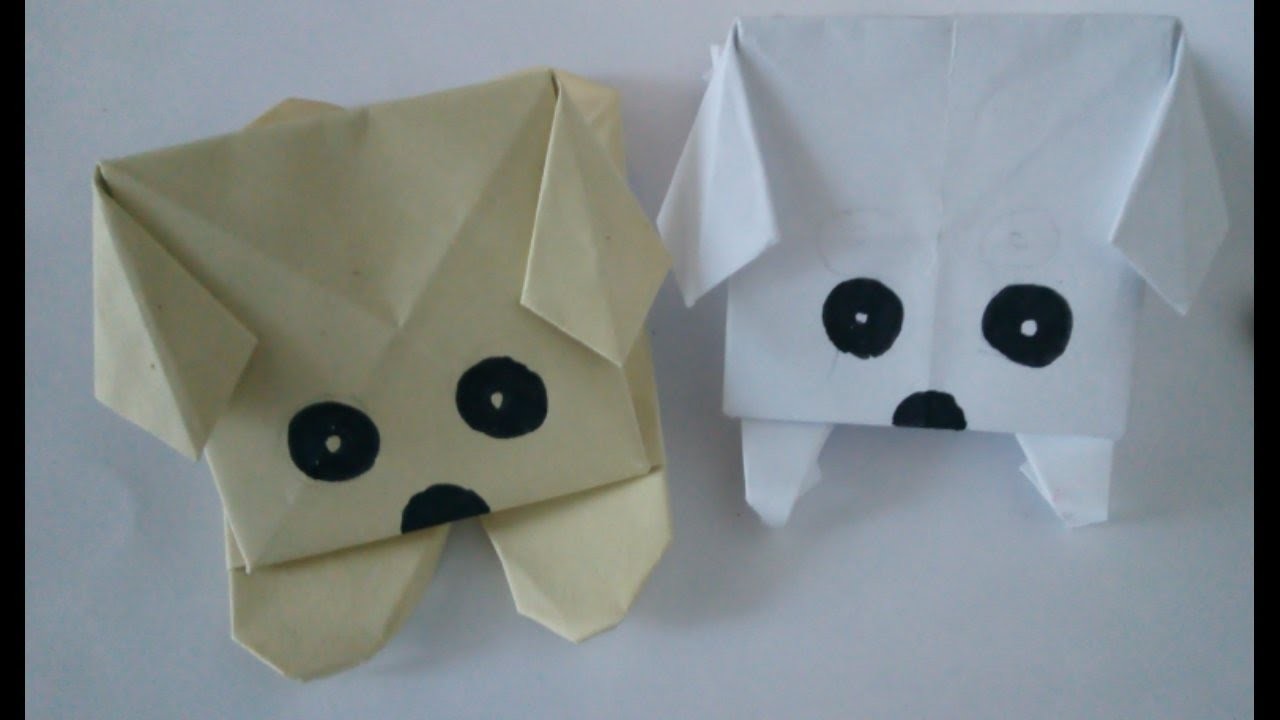 Jak skládat psa z papíru | Pes z papíru | Skládání papíru | Origami pro děti | Návod na origami psa