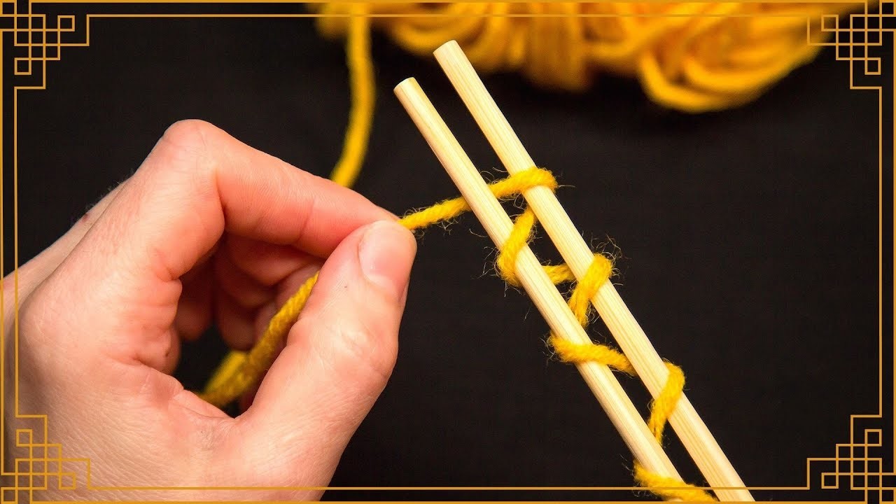 Super trik s čínskými hůlkami. Jednoduchý návod na pletení!