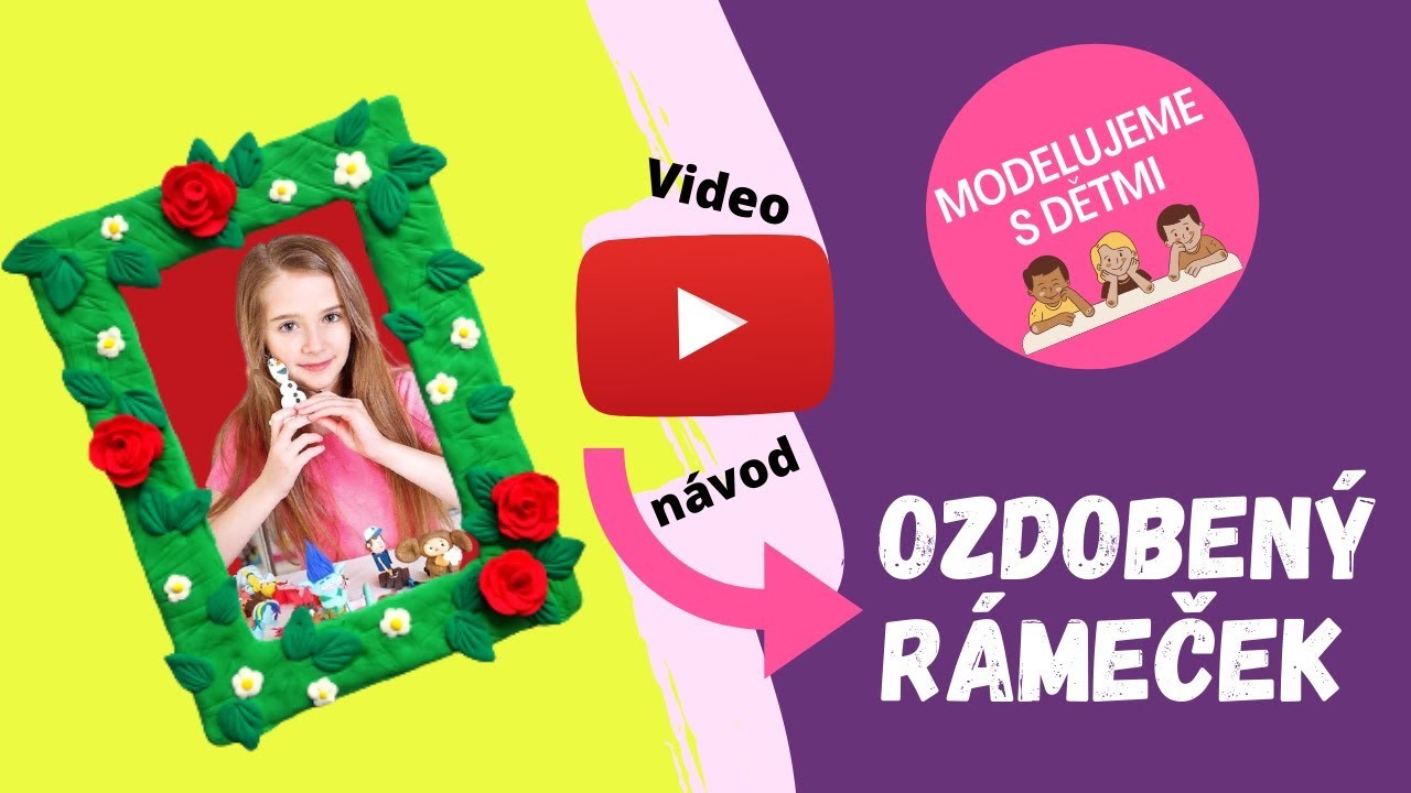 ???????????? SUPER ZPŮSOB JAK OZDOBIT RÁMEČEK ke Dni matek: modelujeme s dětmi s modelínou JumpingClay