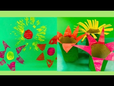 Tvoření pro děti  - Jarní květiny z toaletních ruliček ????