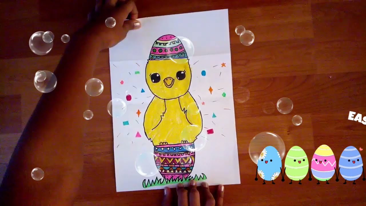Jak nakreslit velikonoční překvapko ???? .papírové velikonoční vajíčko pro děti
