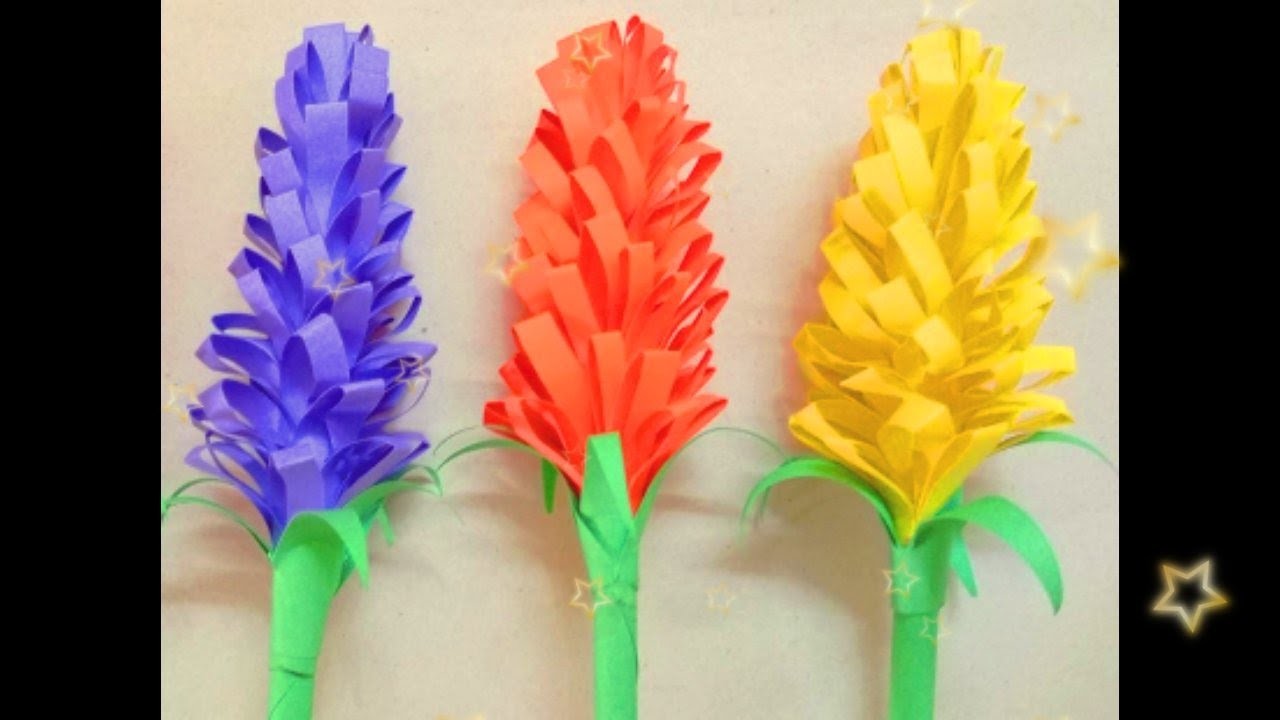 Jak si vyrobit krásné papírové květiny \ jarní a letní dekorace do pokoje. květiny rychle a snadno