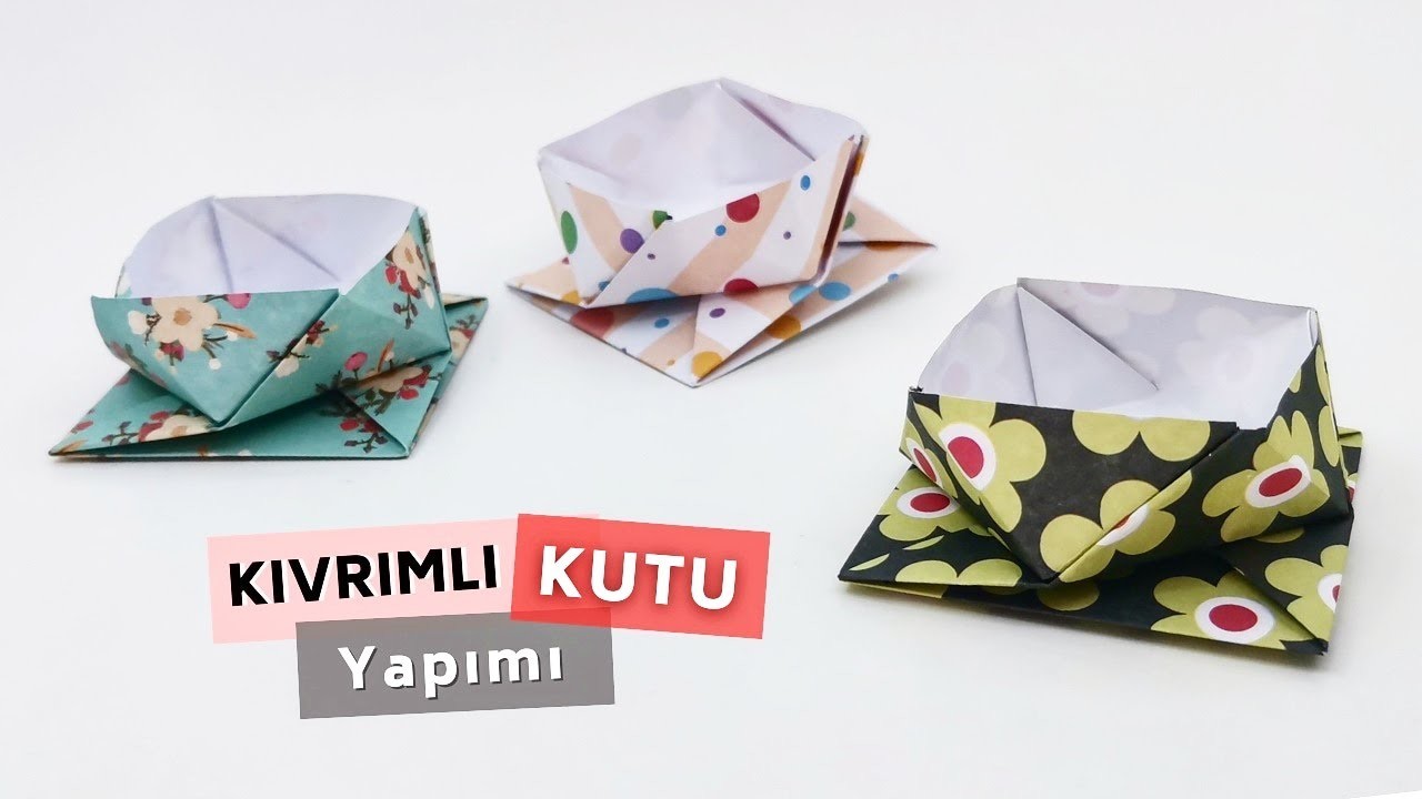 Kağıttan Kutu Yapımı Kolay Origami Kıvrımlı Kutu Nasıl Yapılır?