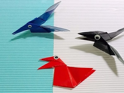 How to make origami birds step by step