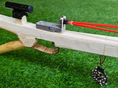 Improved With Laser - How To Make A Powerful Wooden Survival Slingshot - DIY