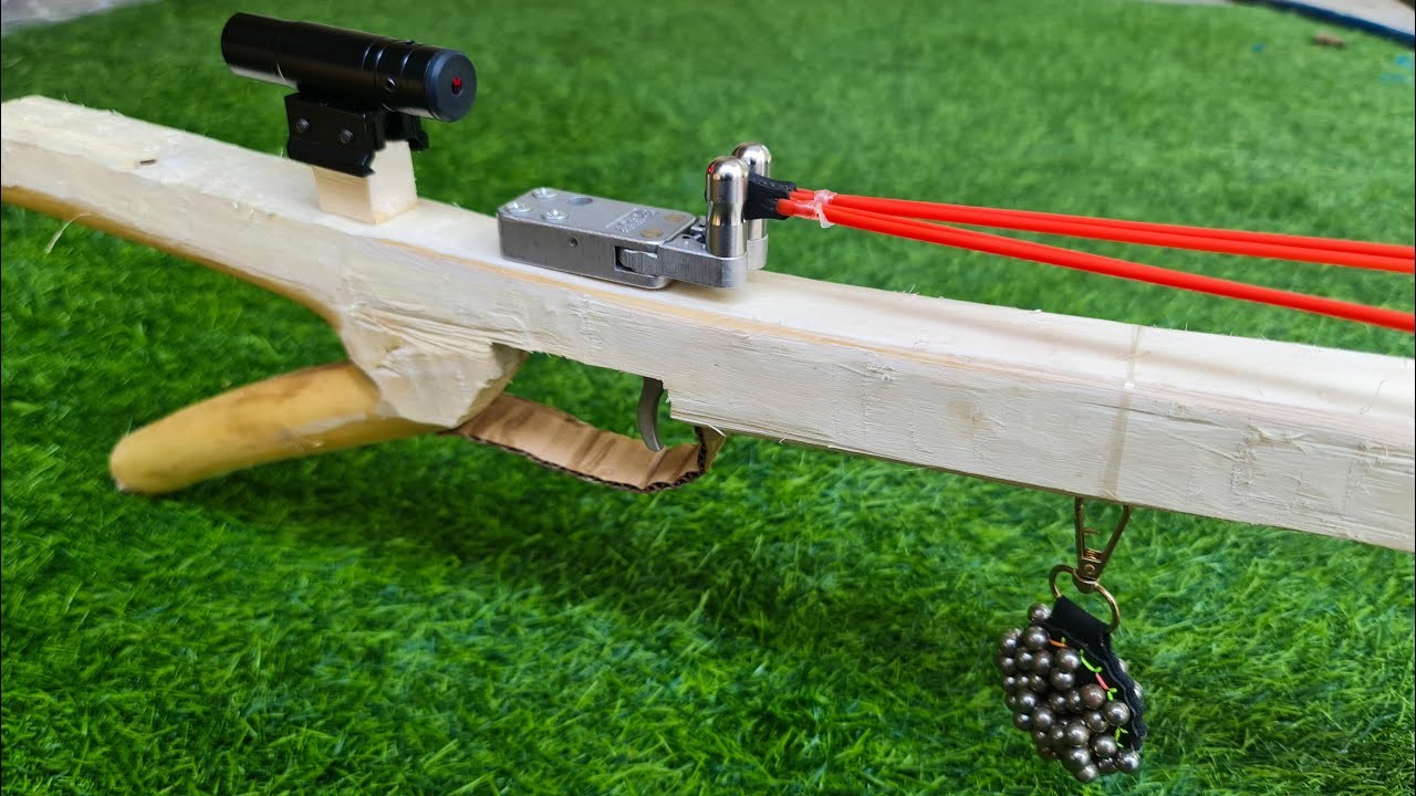 Improved With Laser - How To Make A Powerful Wooden Survival Slingshot - DIY