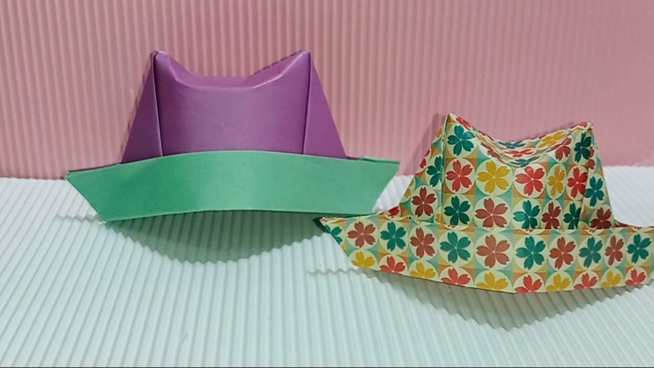 How to make a cute hat from origami paper