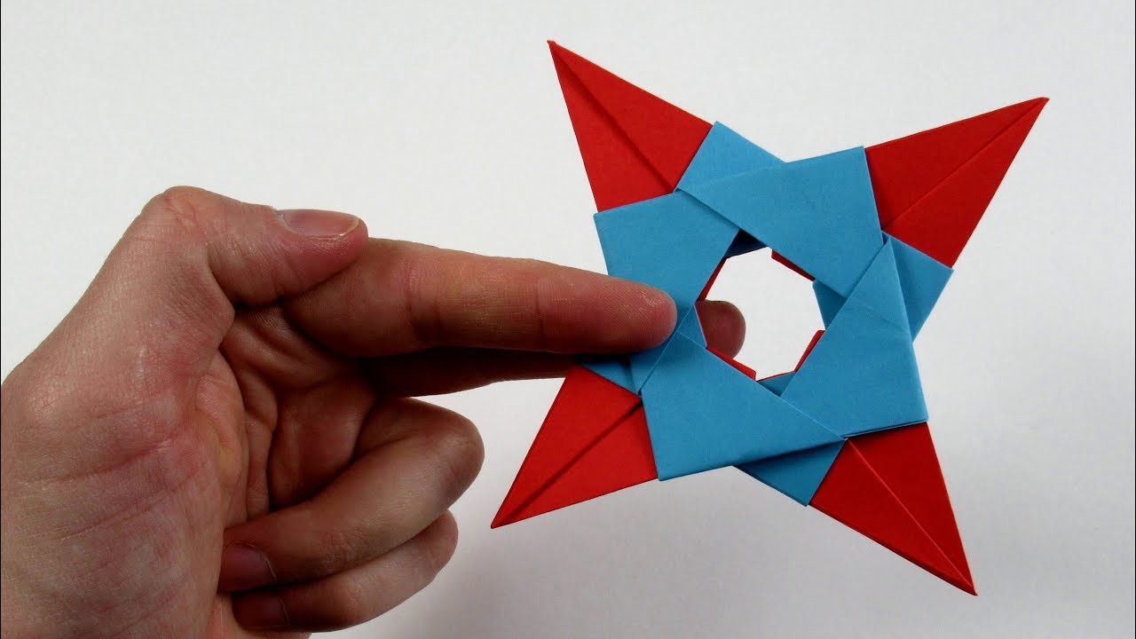 How To Make a Paper Ninja Star Shuriken - Origami Shuriken