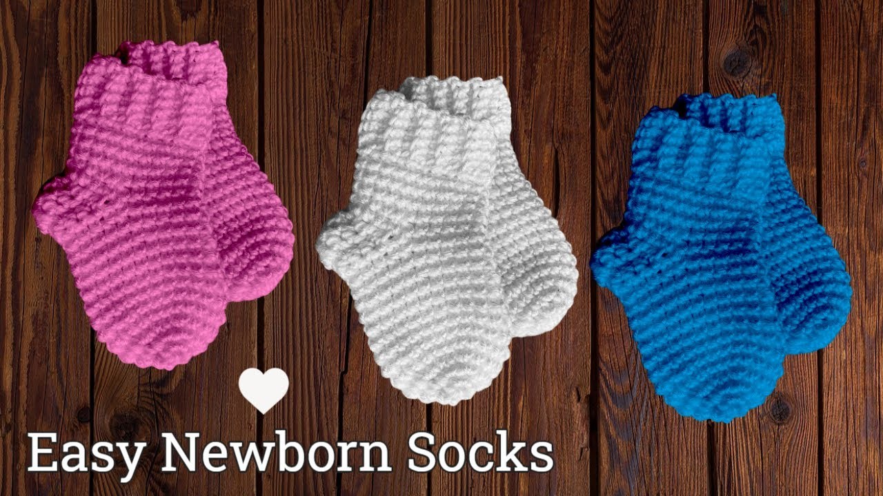 How to Crochet Baby Socks 0-3 months ???????? | EASY Baby Socks Pattern