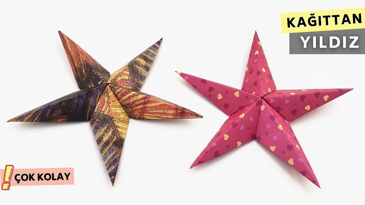 Kağıttan Yıldız Nasıl Yapılır Origami Kolay Deniz Yıldızı Yapımı