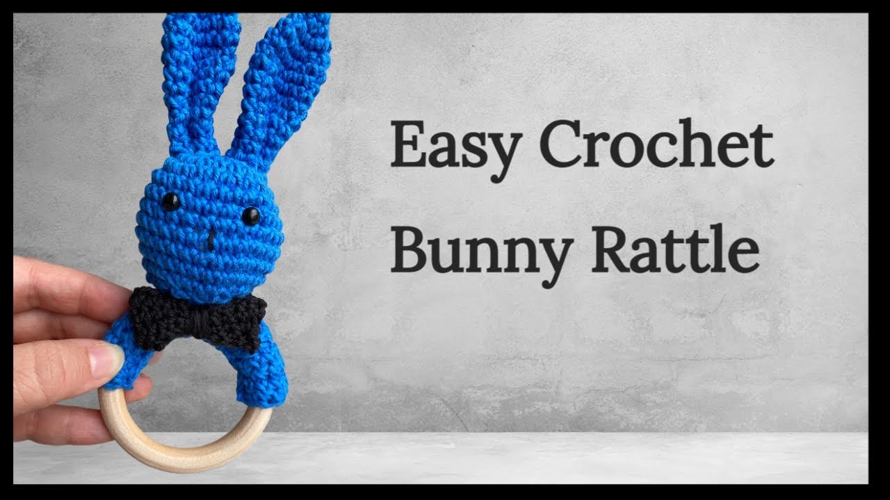 ???? Baby Rattle Crochet ???? Bunny Rattle. Amigurumi Rattle ???? Crochet Rattle Toy. Crochet Teething Ring