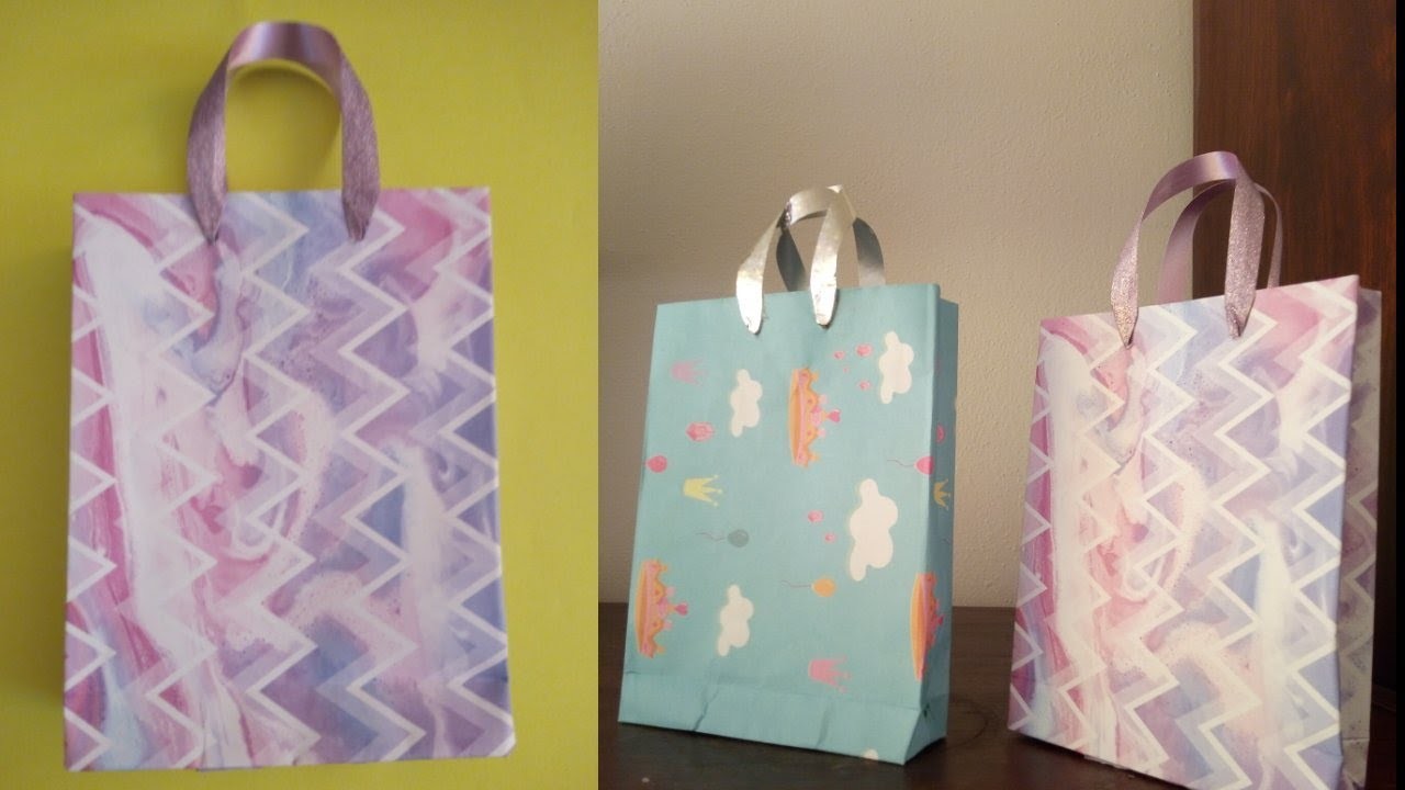 Jak vyrobit krásné jednoduché Dárkové papírové tašky.Udělej si sám Dárková papírová taška ♥♥