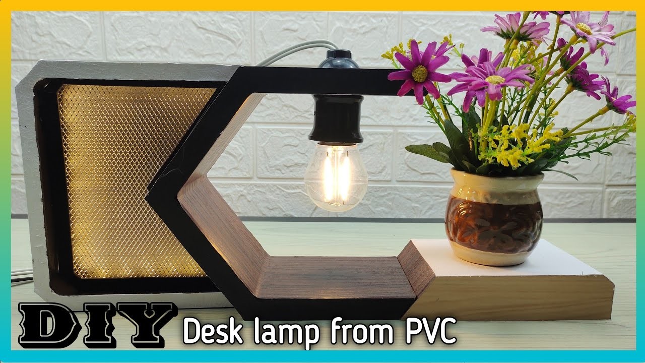 DIY Lampu hias dari PVC || tutorial membuat lampu meja