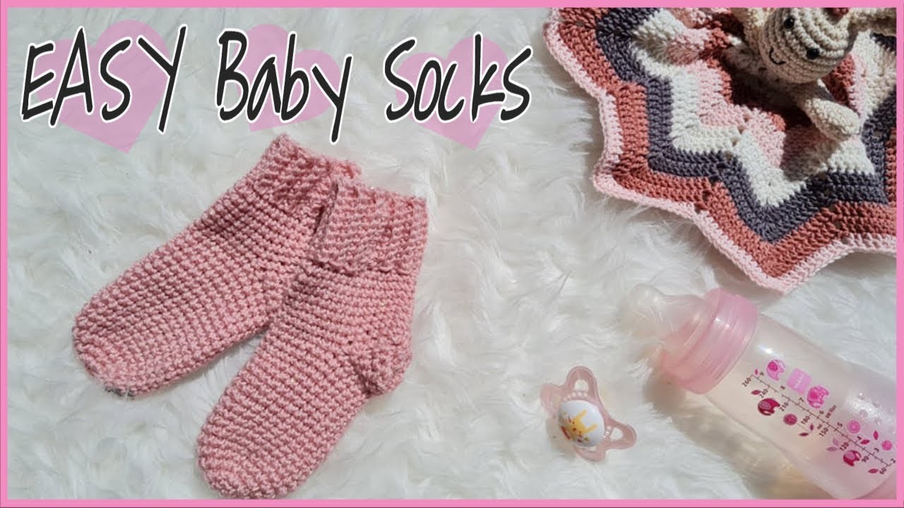 How to Crochet Baby Socks 9-12 months ???? How to crochet socks for newborn baby