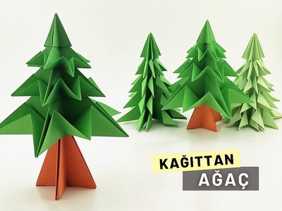 KAĞITTAN AĞAÇ YAPIMI, Origami Çam Ağacı Nasıl Yapılır Kolay Anlatımlı