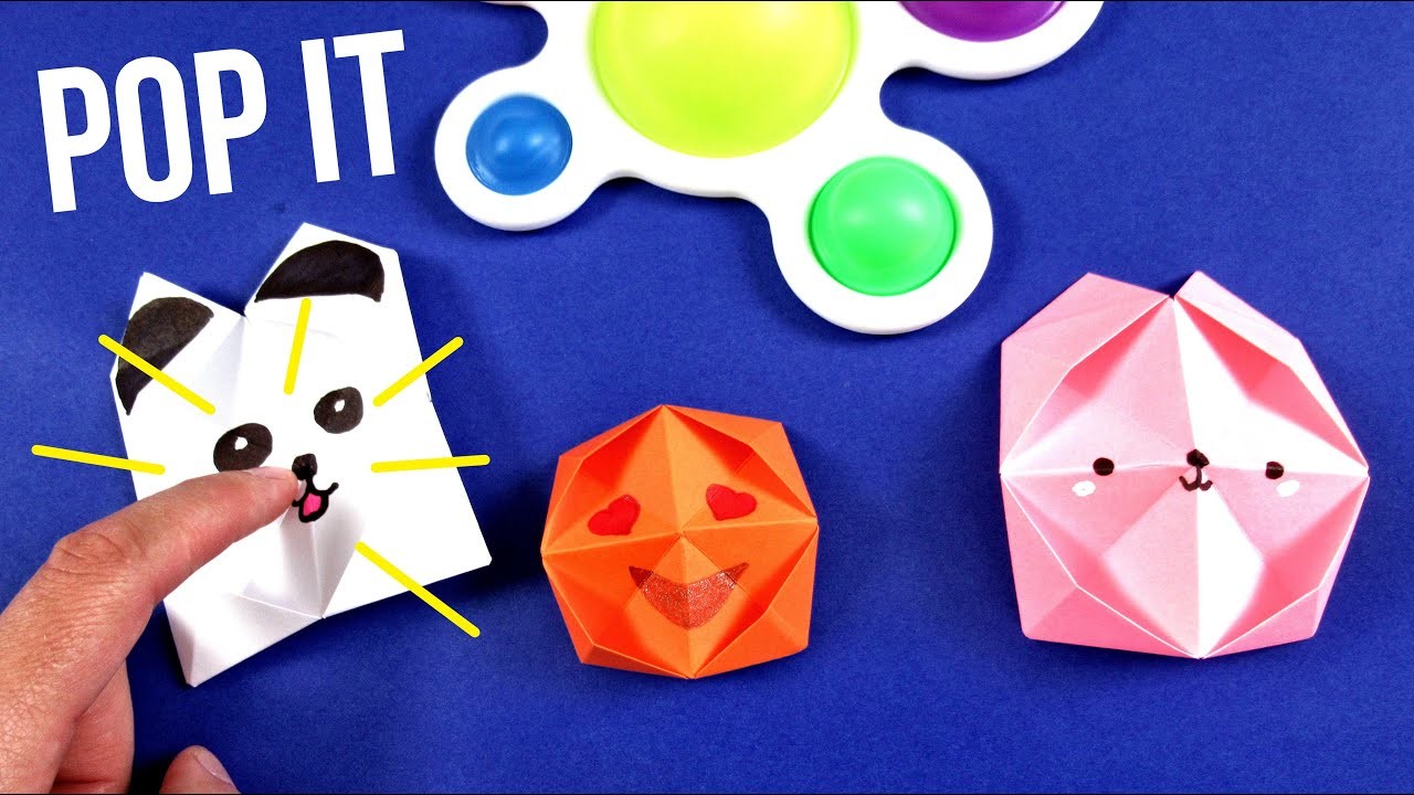 Оригами Pop It из бумаги | Origami Paper Pop It | DIY TikTok Fidget Toy | Антистресс игрушка ПОП ИТ