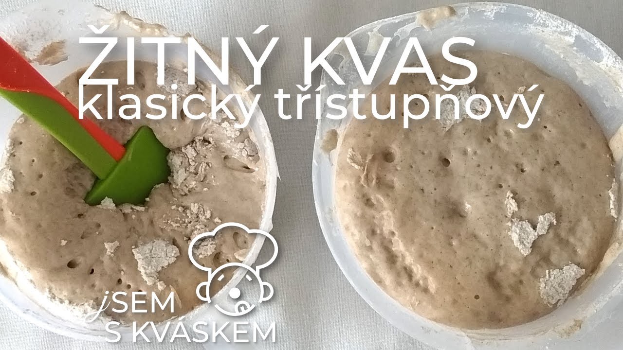 Žitný kvas - klasické třístupňové vedení z nátěstku (kvásek pro domácí pečení chleba); rye leaven